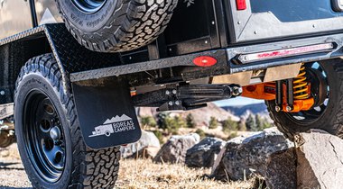 Water Tank and Mud Flaps on the 2021 Boreas XT Offroad Camper