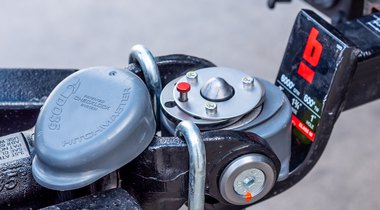 Cruisemaster Hitch on the 2021 Boreas Campers Offroad Trailer