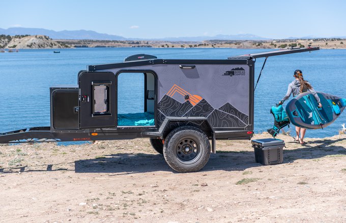 2024 Boreas Campers AT off-road camper in a walk-through video made in the Colorado mountains